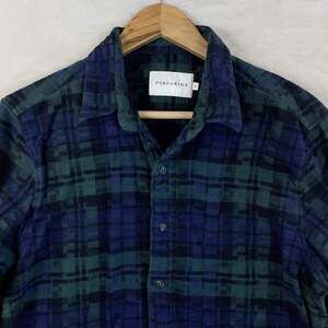 Peregrine England Moore Plaid Flannel Shirt Men's Large Check Cabincore Gorpcore